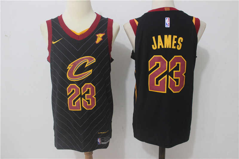 Men Cleveland Cavaliers 23 James Black New Nike Season NBA Jerseys